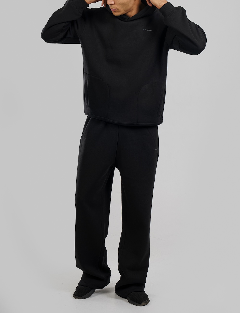 black hoodie men
