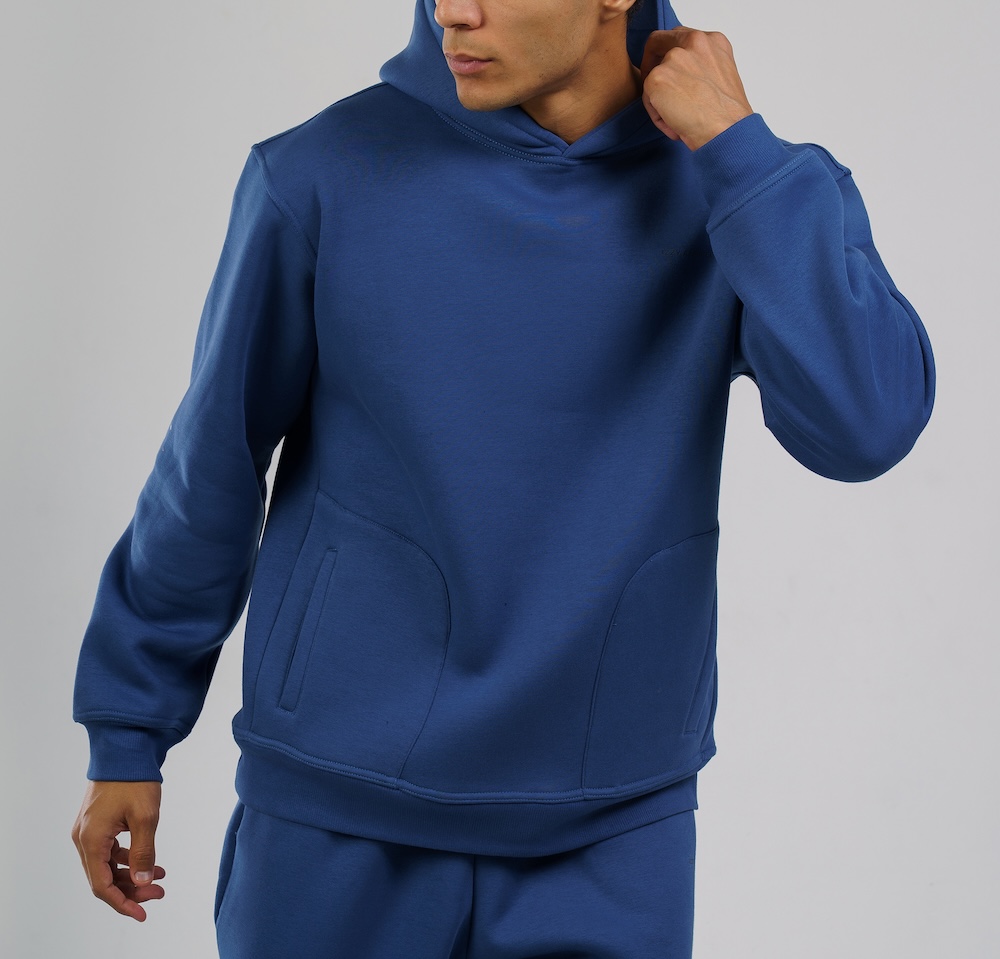 blue hoodie men